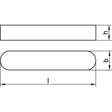 DIN6885 Clavette parallèle Acier inoxydable A4